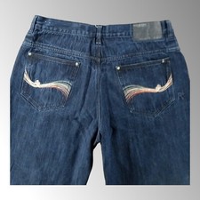 Rocawear Shorts Sz 40x15 Mens Baggy Original Fit Dark Wash Denim Y2K
