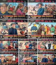 HALLELUJAH TRAIL complete Italian fotobusta posters x10 BURT LANCASTER 1965 NM