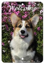 Corgi Pembroke Welsh Aluminum Indoor/Outdoor Welcome Sign
