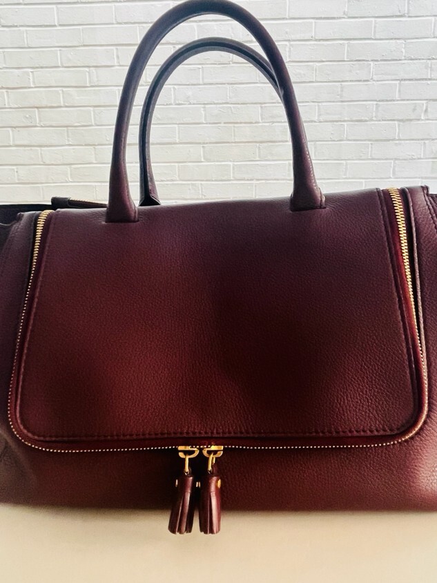 Anya Hindmarch rosewood grain leather tote bag very good condition eBay