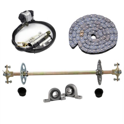 29'' Rear Axle Kit + Rear Disc Brake Caliper Master Cylinder+Chain +Pillow Block