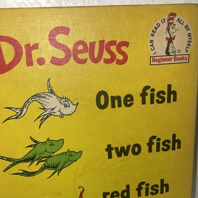 One Fish Two Fish Red Fish Blue Fish Dr. Seuss 1960 First Edition