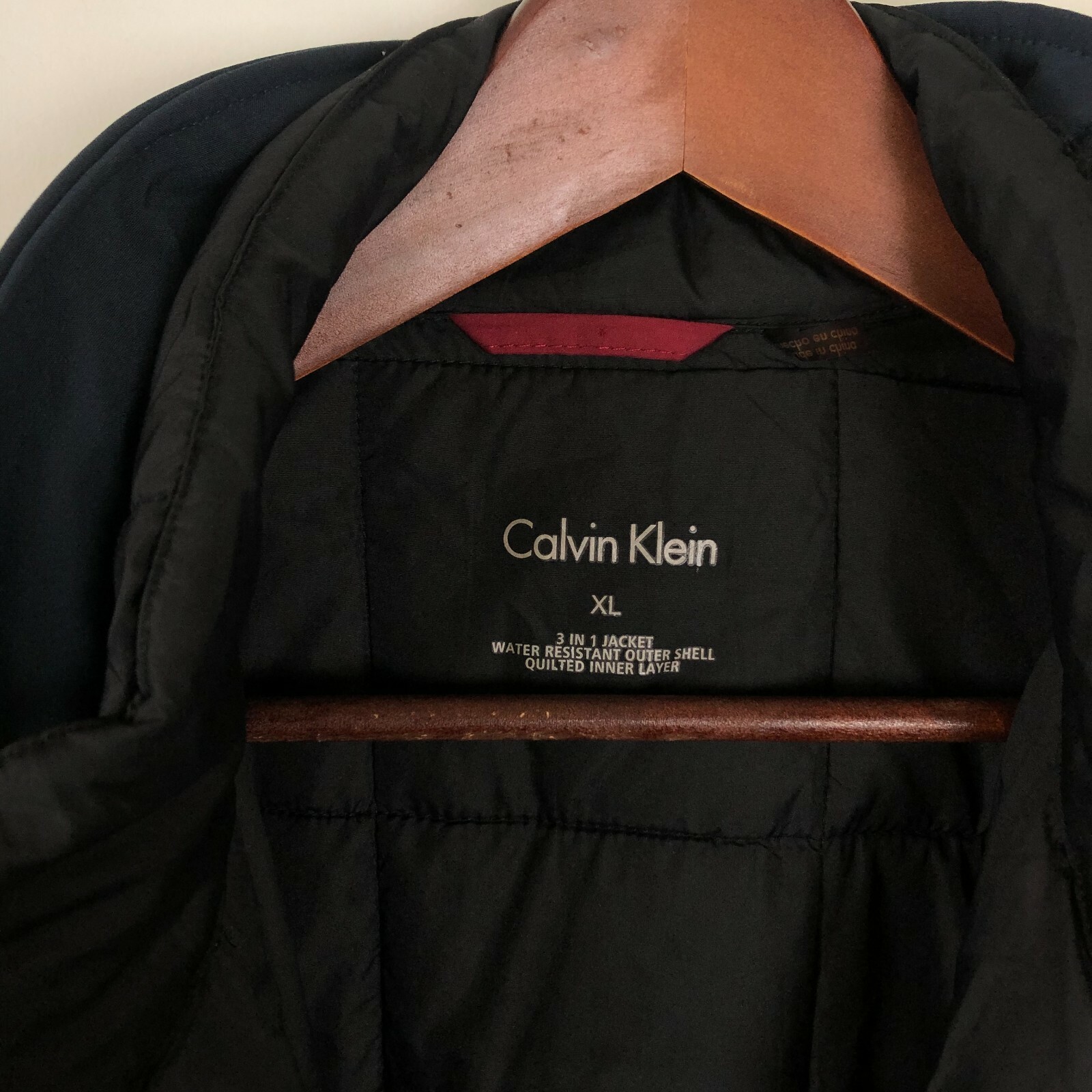 calvin klein 3 in 1 jacket water resistant outer shell