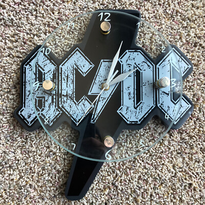 AC/DC ACDC clock. Glass Top. Tested | eBay