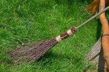 Witch broom, Halloween pagan broom, wizard broom, rustic wedding decor, Wiccan