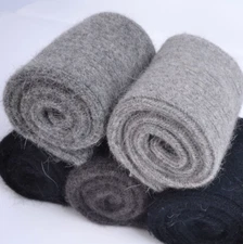 3Pack 100% Merino Wool Crew Thick Heavy Fuzzy Dress Solid Thermal Warm Men Socks