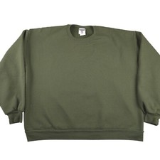 Vintage 90s Jerzees Crewneck Sweatshirt Forest Green Blank Plain 50/50 Size XL