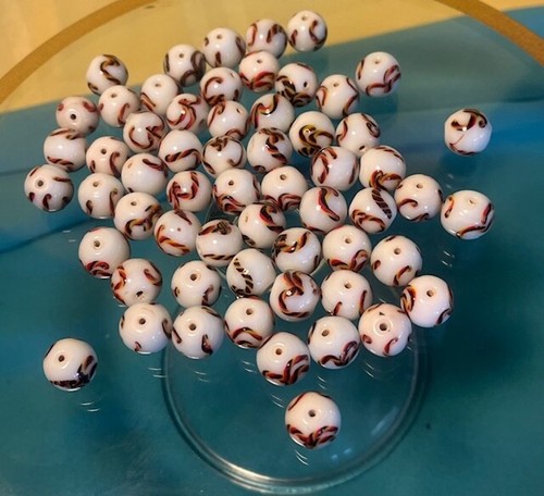 59 GORGEOUS VINTAGE ARTISANAL GLASS BEADS FROM INDIA PERFECT 4 JEWELRY, MOSAICS