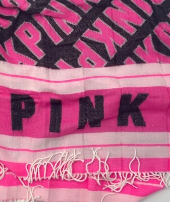 Victoria's Secret PINK Cozy Fringe Blanket Scarf 27