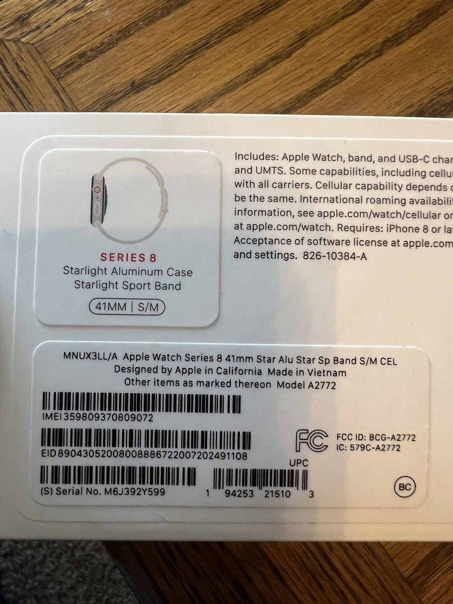 Apple Watch Series 8, Starlight, 41mm, GPS + Cellular Apple Watch Series 8, Starlight, 41mm, GPS + Cellular