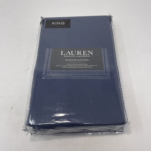 Ralph Lauren Dunham Sateen King Pillowcases Cadet Blue 2 pk 300