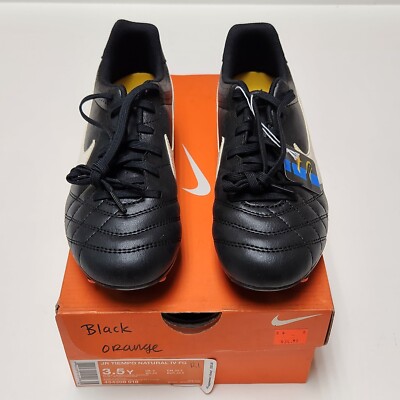 Nike Tiempo Natural IV FG Kids Soccer Shoes Black-White