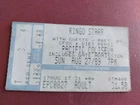 Ringo Starr Aug.27 1989 Concert Ticket Pacific Coliseum Vancouver Canada
