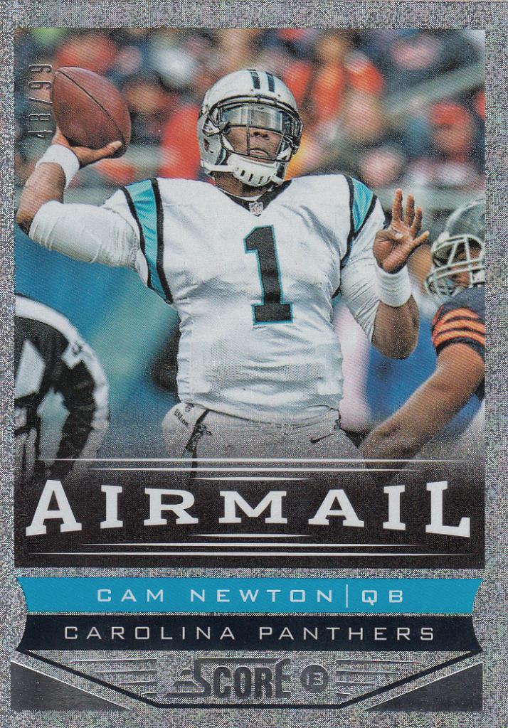 2013 Score Showcase #225 Cam Newton AM Panthers SN# 48/99