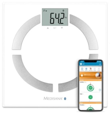 Smarte Personenwaage Körperanalyse Körperfett BMI Medisana BS44 Connect Bluetooth