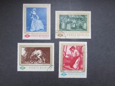 Romania 1967 Mi No RO 2576 - 2578 2580 Art Painting National Gallery Bucharest