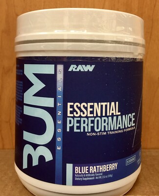 Bum Raw Essential Performance Non-Stim Training Formula Blue Rathberry