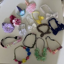 15 girls headbands flowers sequins bows feathers cheetah hair head band
