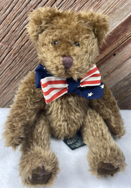 Sweet RUSS Little Patriot Plush Teddy Bear Star & Stripes Bow Tie July 4th