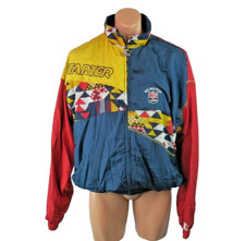 VTG 90s Starter Rugged Terrain NFL Player Only Alumni Jacket L Hip Hop All Over