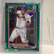2024 Bowman Chrome Baseball 1st Enrique Jimenez #BCP-31 Green Refactor Tigers