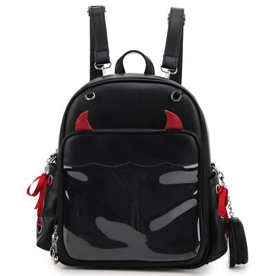 Goth Ita Bag Backpack with Pin Display for Women Halloween Purses and Handbag...