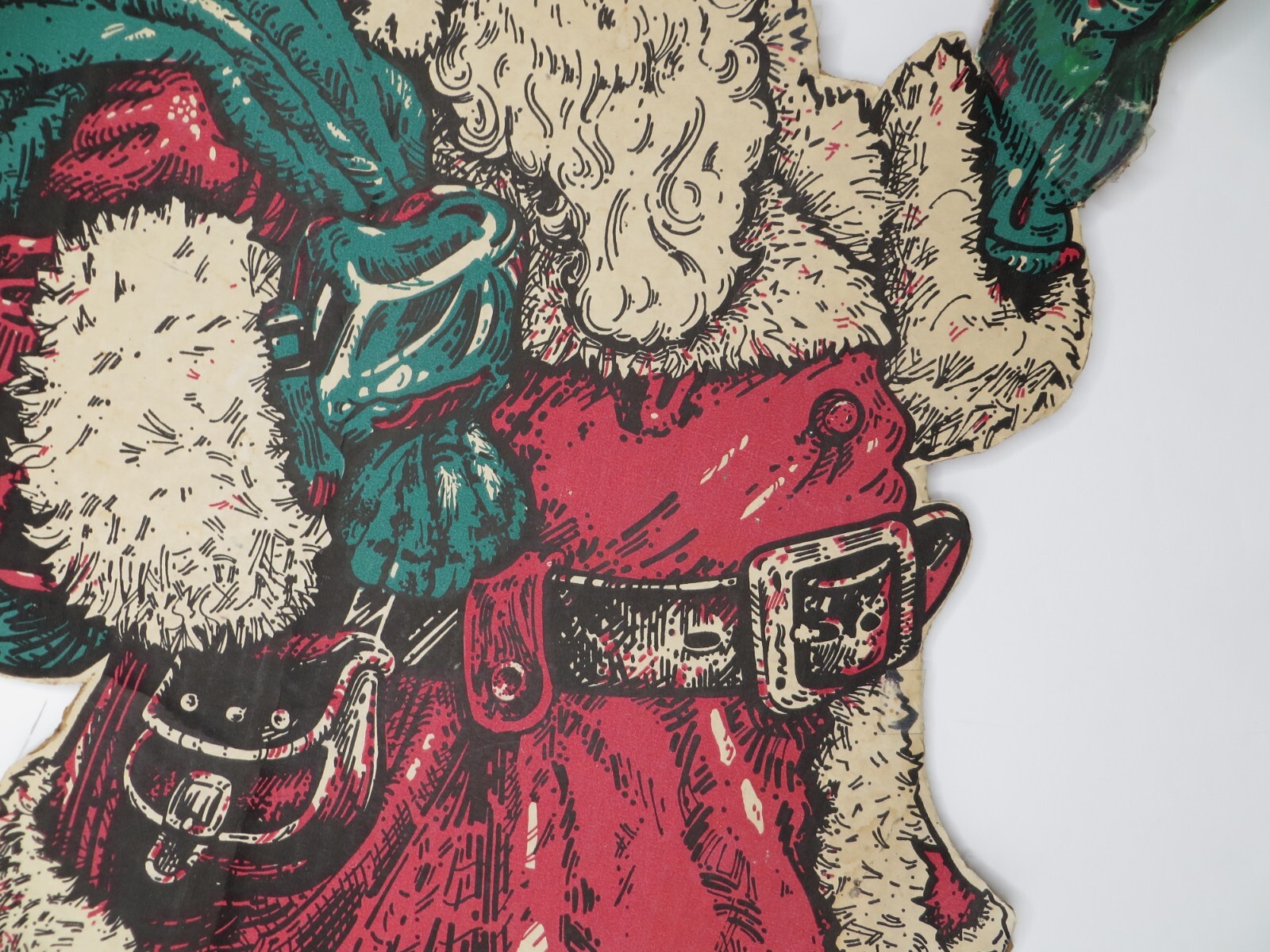 Cardboard Santa Claus Cutout Vintage Christmas Decor | eBay