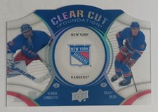 2018-19 Upper Deck Clear Cut Foundations Henrik Lundqvist / Brady Skjei Rangers