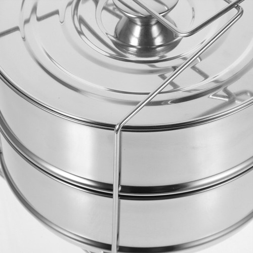 Dampfgarer Aus Edelstahl Arbeit Dampfpfanne Mit Deckel Dampfkorb - Bild 5 von 12