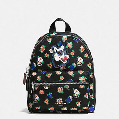 coach floral mini backpack