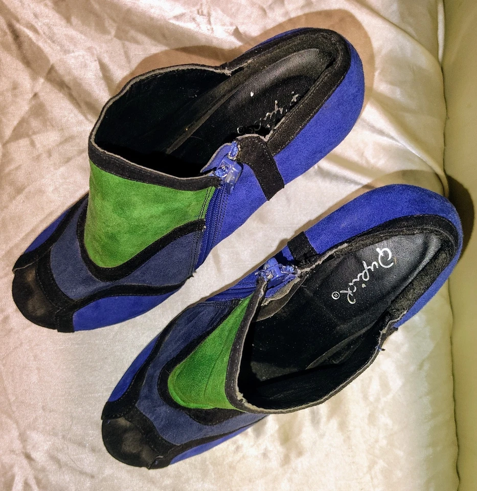 Blue/Green Enclosed Heels w/ Open Toe  WomensSz. 8 - Image 4 of 4
