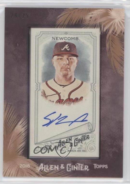 2018 Topps Allen & Ginter Mini Black Framed 24/25 Sean Newcomb #MA-SN Auto 0v0