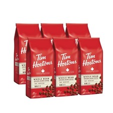 Tim Hortons Whole Bean Original, Medium Roast 12 Ounce (Pack of 6), Red 14.83 per pound