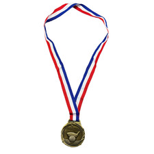 Lot 15 Golf Award Medals Antique Gold Tone 2" Ribbon Lanyard Tournament New