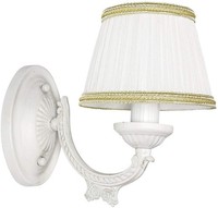 Wandlampe Wandleuchte Schlafzimmer Wohnzimmer Stoff Metall E14 Weiß Klassisch