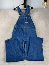 Big Smith Bib Overalls Mens 34x30 Dark Wash Cotton Denim Carpenter Farm Workwear