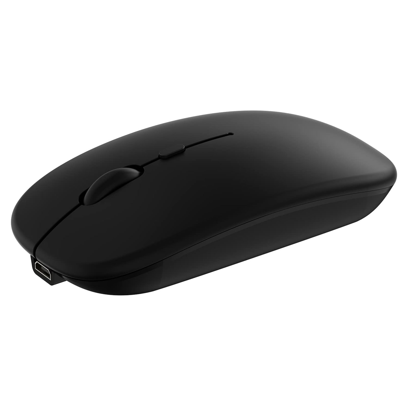 Dual-Mode Rechargeable Bluetooth 2.4GHz Wireless Mouse Black Silent USB Receiver