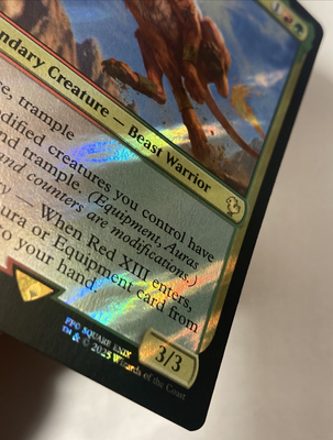 誇り高き戦士 レッドXIII　foil 英)【Surge-Foil】誇り高き戦士、レッドXIII / Red XIII, Proud