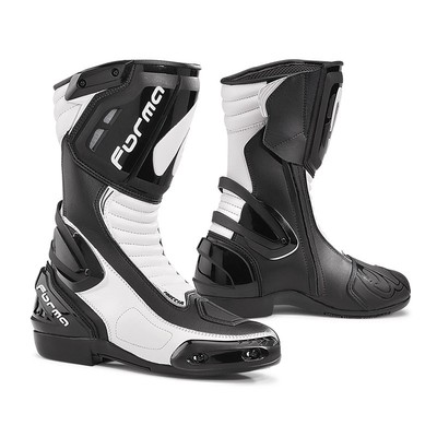 Racing Sports Motorcycle Boots Forma Freccia White Black