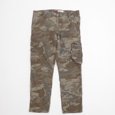 Wrangler Mens Regular Taper Camo Cargo Pants Green Brown 38x30 112326274