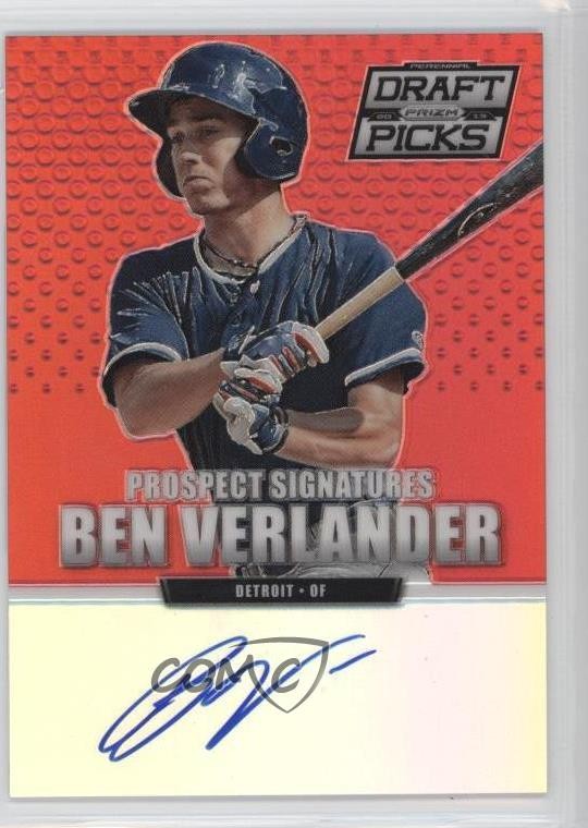 2013 Prizm Perennial Draft Picks Prospect Signatures Red Ben Verlander Auto 1c7