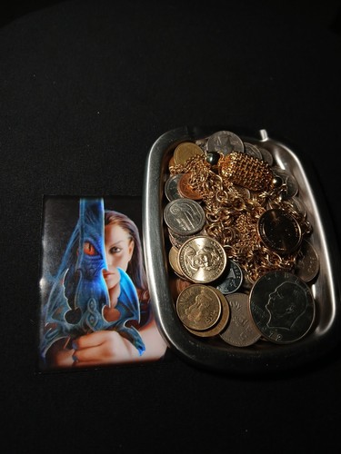 old coin lot《Eisenhower D》《Gold Dollars》《₩orld Coins》《XOX dish》《Necklace》=LOOK= - Picture 23 of 24