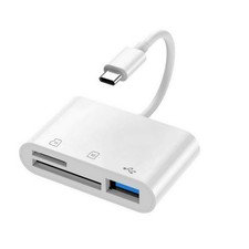 3-Port USB Type C to Card Reader Adapter SD Card Reader For MacBook Pro Laptop Q