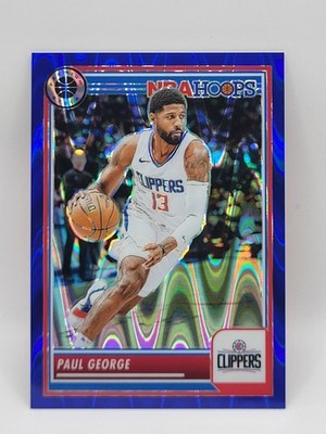 2023-24 Panini Nba Hoops Premium Stock - Paul George #20 Blue Seismic Prizm /99