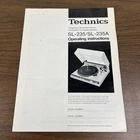 Technics SL-235/ SL-235A Turntable System Operating Instructions Manual 10 Pages