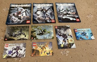 LEGO Bionicle Instruction Manuals Leaflets