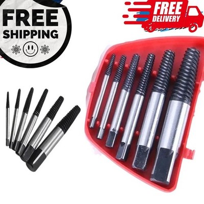 6Pcs Screw Extractor Set Hex Head Multi-Spline Easy Out Bolt Extractor Sets