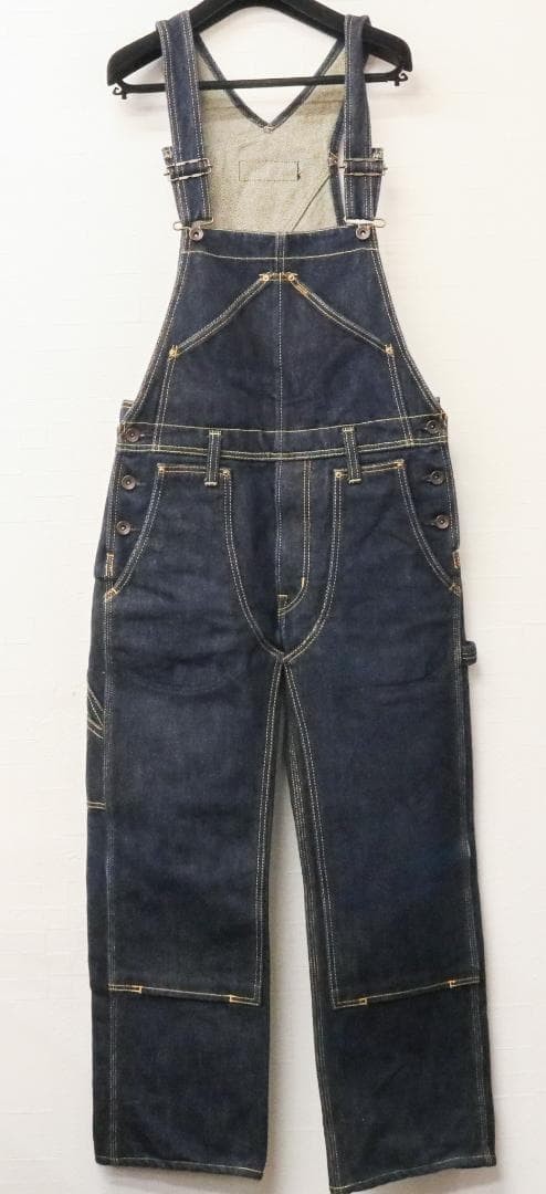 IRON HEART 805 21oz Denim Selvedge Double Knee Overalls Indigo