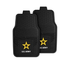 NEW 2PC SET U.S. ARMY Car Truck Front Rubber Vinyl All Weather Floor Mats