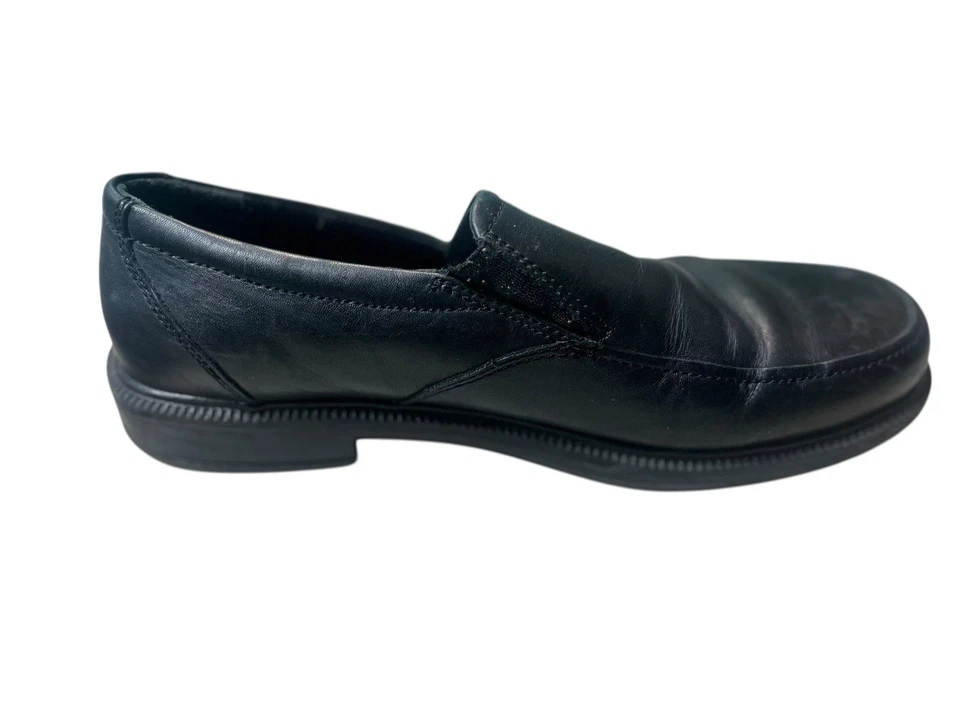 Zapatos de trabajo antideslizantes negros sin cordones para hombre talla 10 | Empuñadura para barra de cocina de restaurante Foto 4 de 4